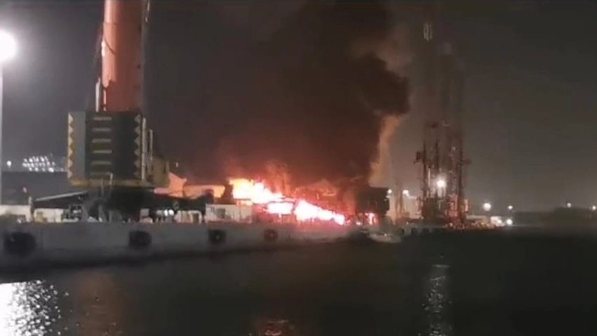 Incendio al porto di Ravenna del 13 ottobre 2023