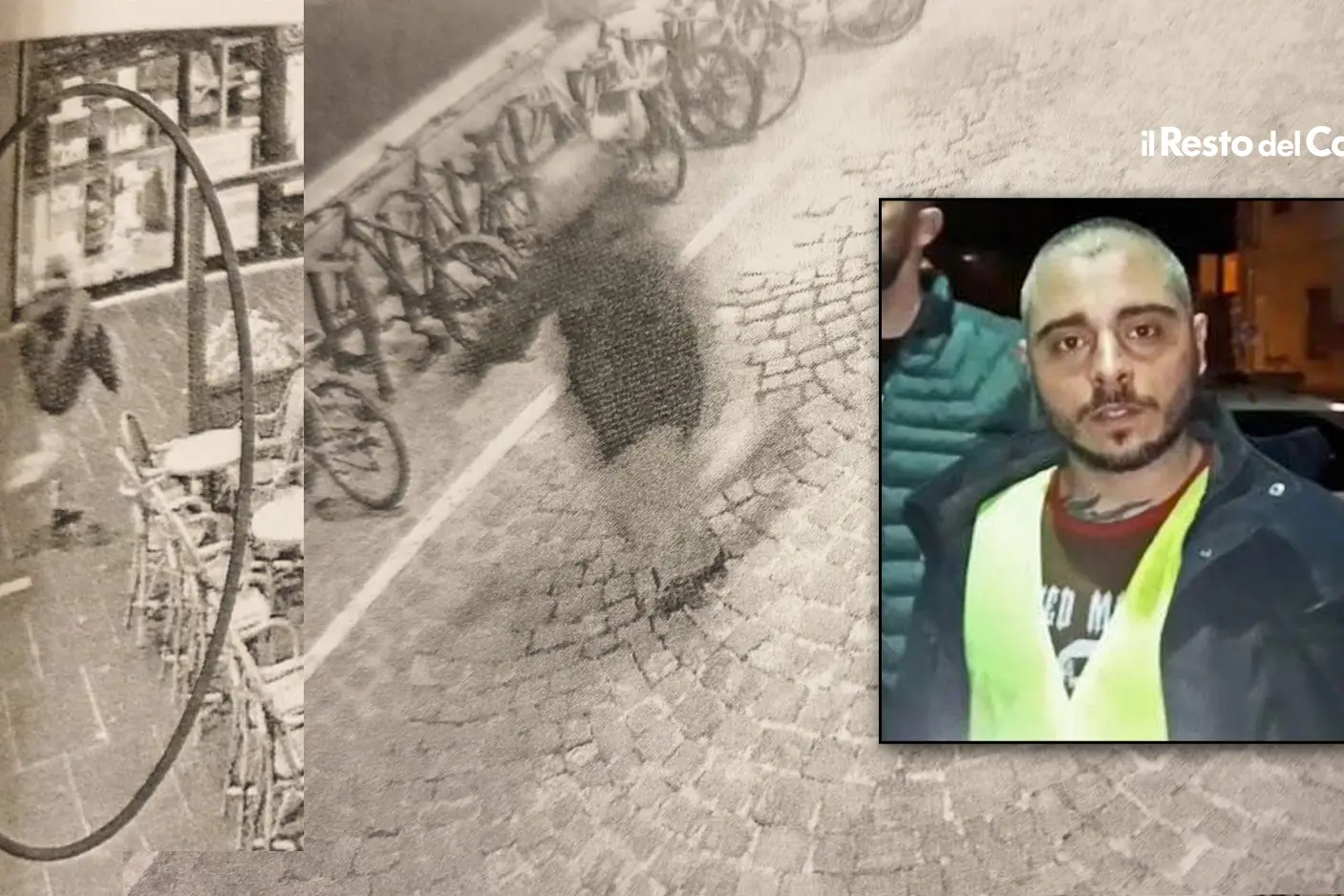 Ecco due immmagini dalle telecamere di piazzale Lazzarini che testimoniano la fuga di Michael Alessandrini subito l’omicidio di Pierpaolo Panzieri