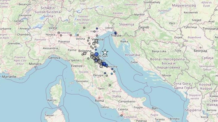 Terremoto oggi 11 luglio 2021, dove è stato sentito (Foto Openstreetmap, Ingv)