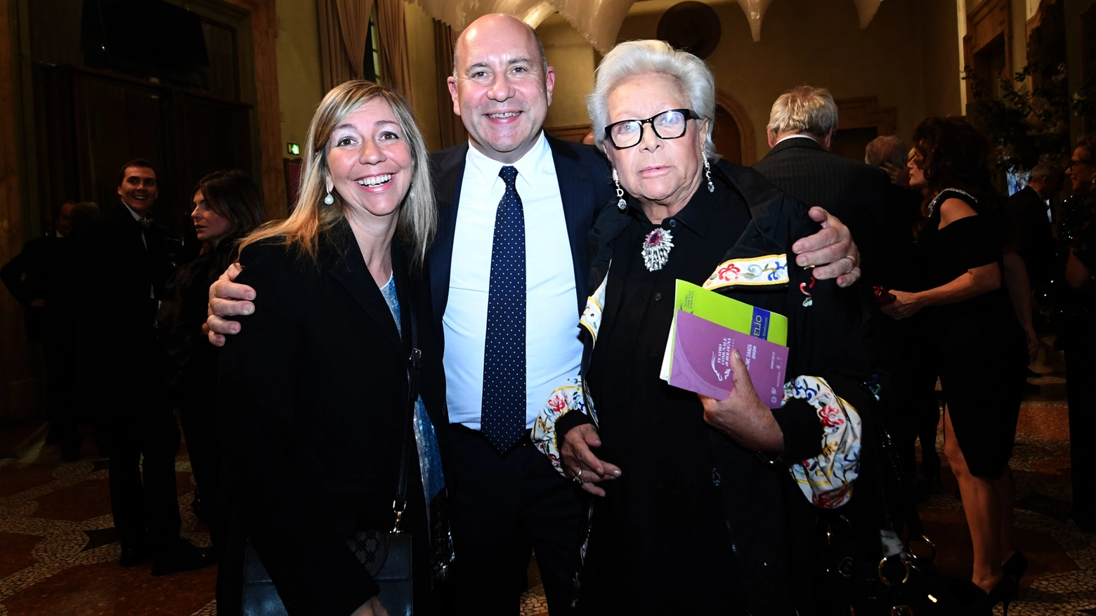 Marilena Pillati, Fulvio Macciardi e Vittoria Cappelli (Foto Schicchi)
