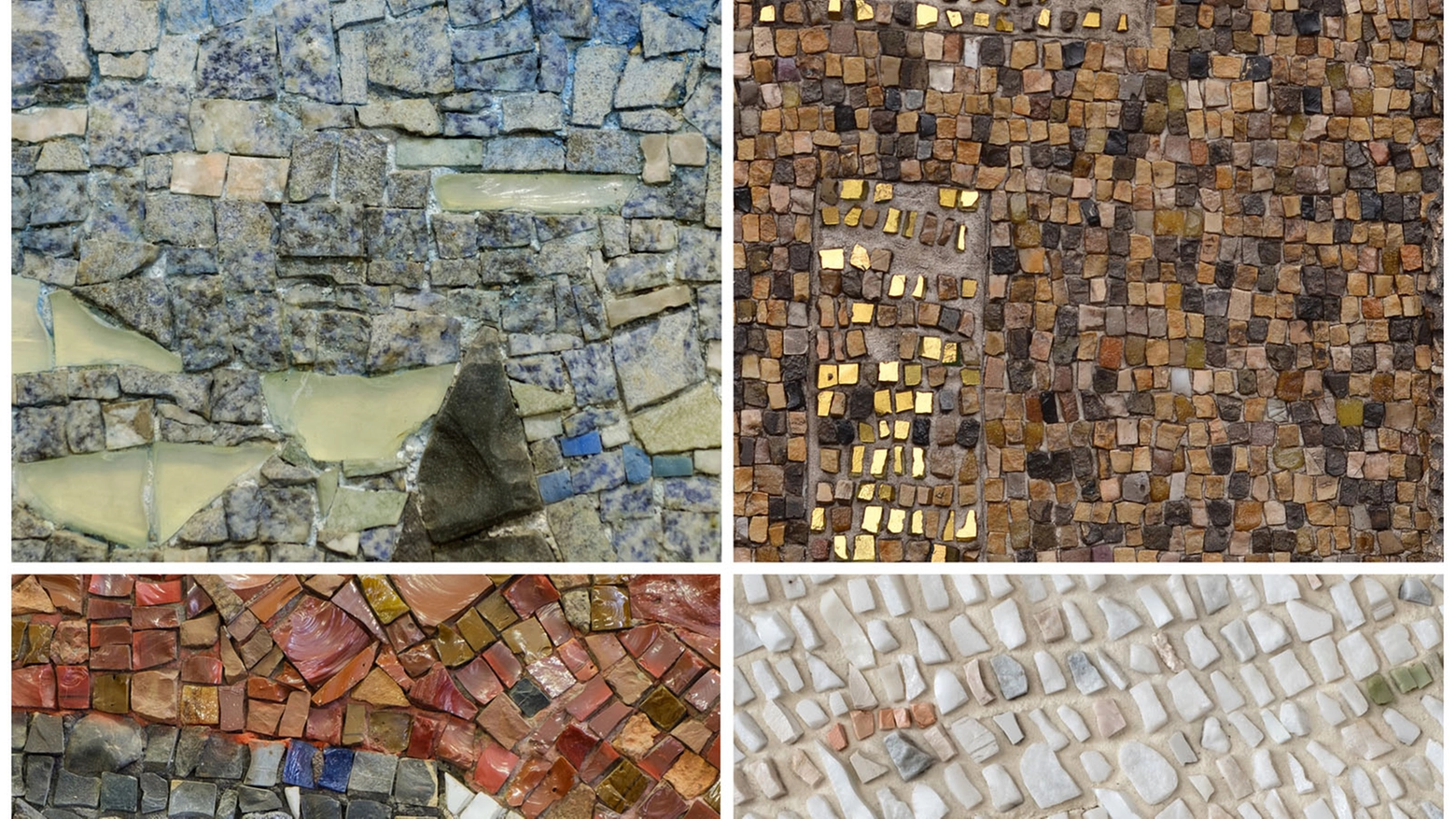 La mostra di mosaici 'Quartetto'.