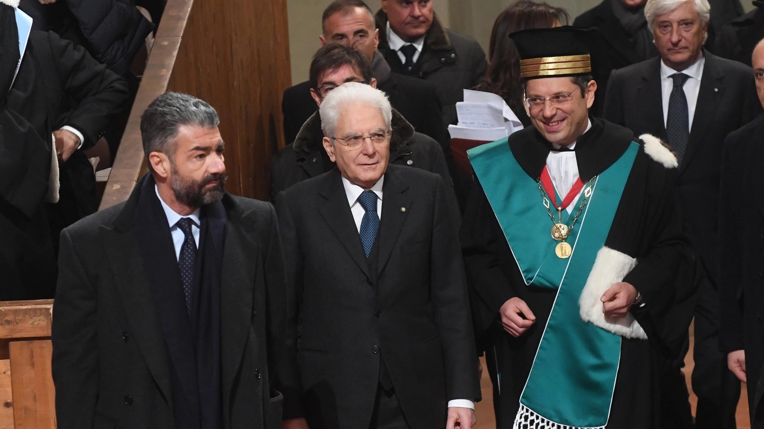 Il presidente Mattarella con il rettore Ubertini