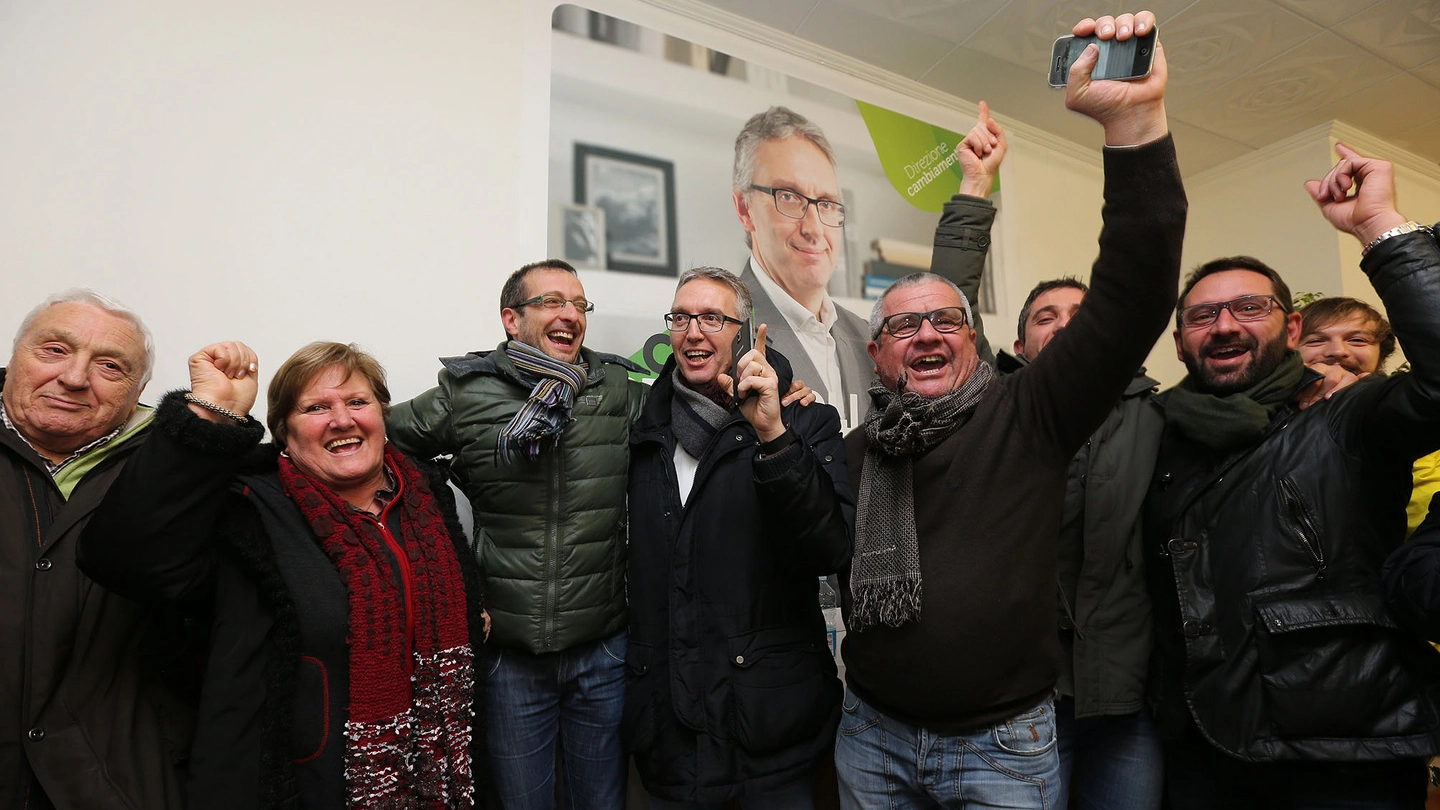 Pesaro, Luca Ceriscioli festeggia la vittoria delle elezioni primarie (Fotoprint)