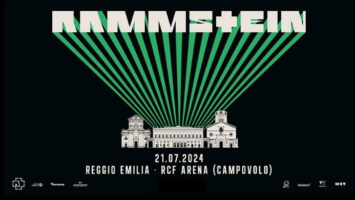 La locandina del concerto dei Rammstein atteso per il 21 luglio 2024