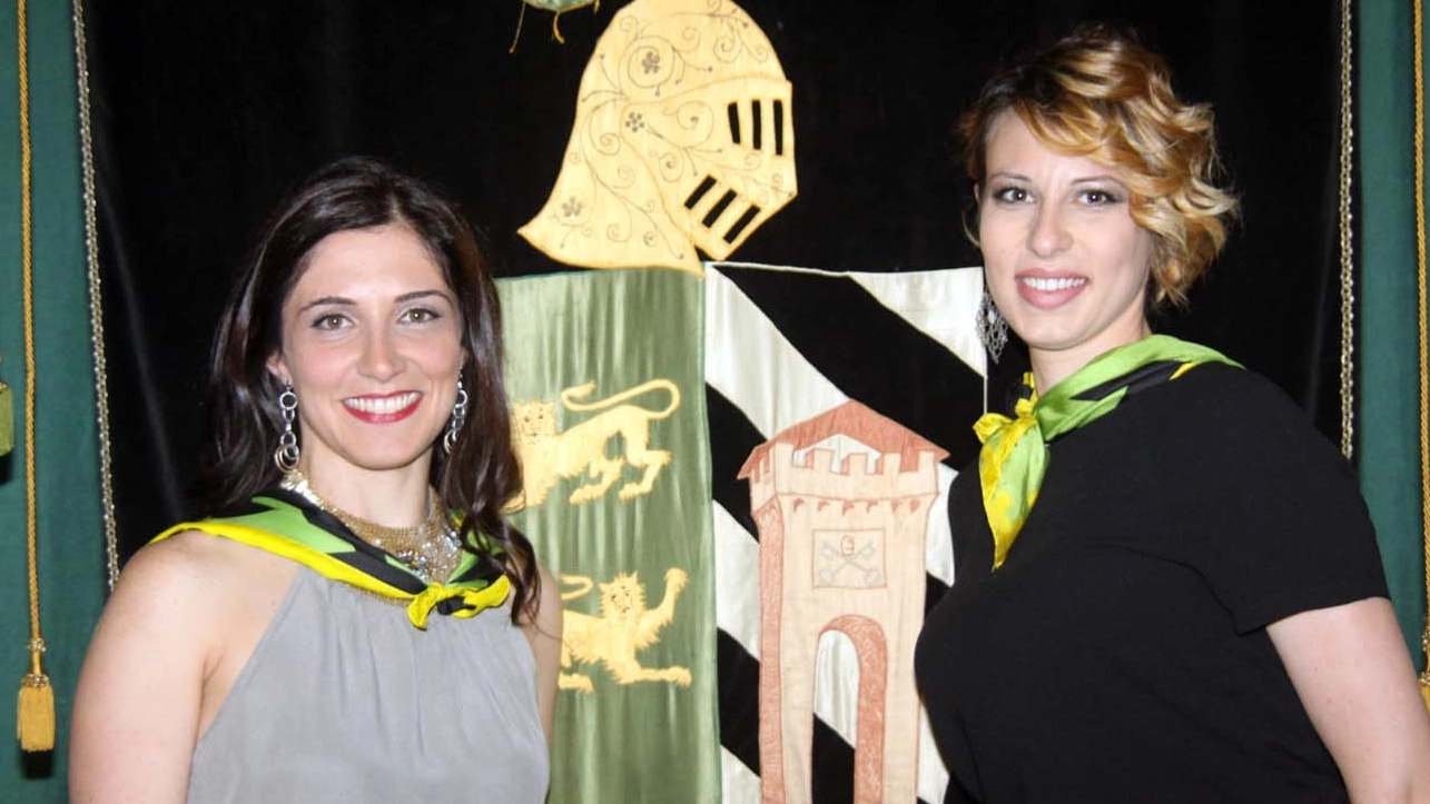 Cristina De Angelis e Silvia Carpani, dame di Porta Maggiore per la Quintana 2015