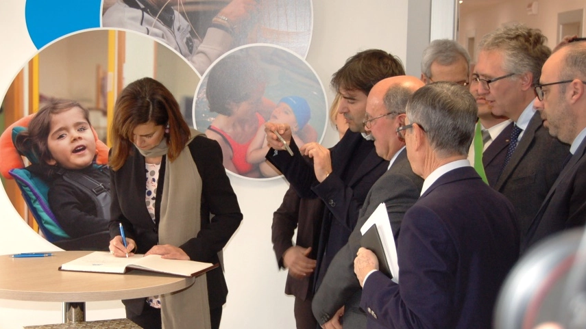 La presidente Laura Boldrini all'inaugurazione di Osimo (foto Dire)