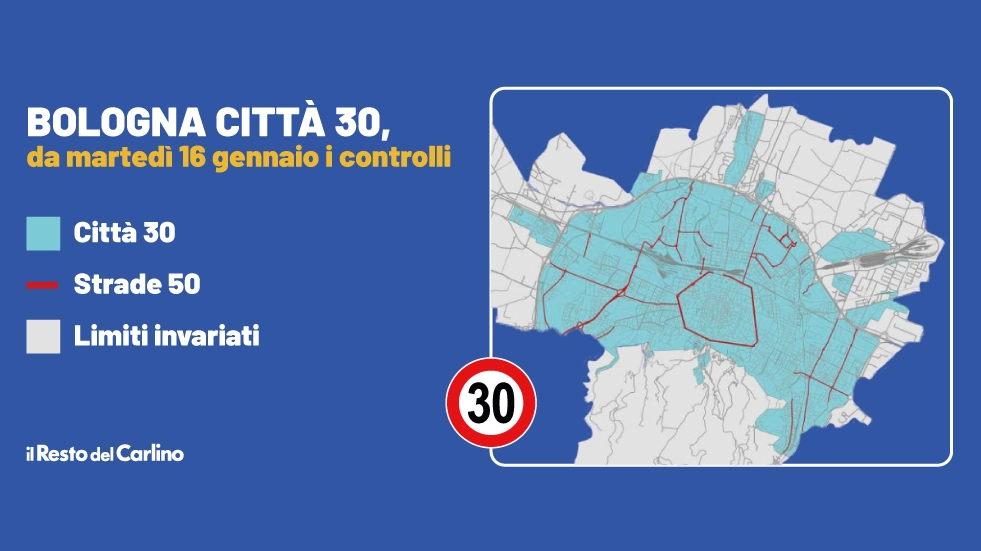 Bologna città 30: i controlli (e le multe) al via martedì 16 gennaio 2024