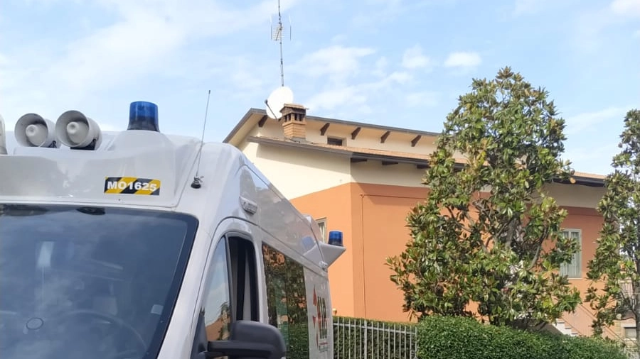 L'ambulanza giunta a Fiorano