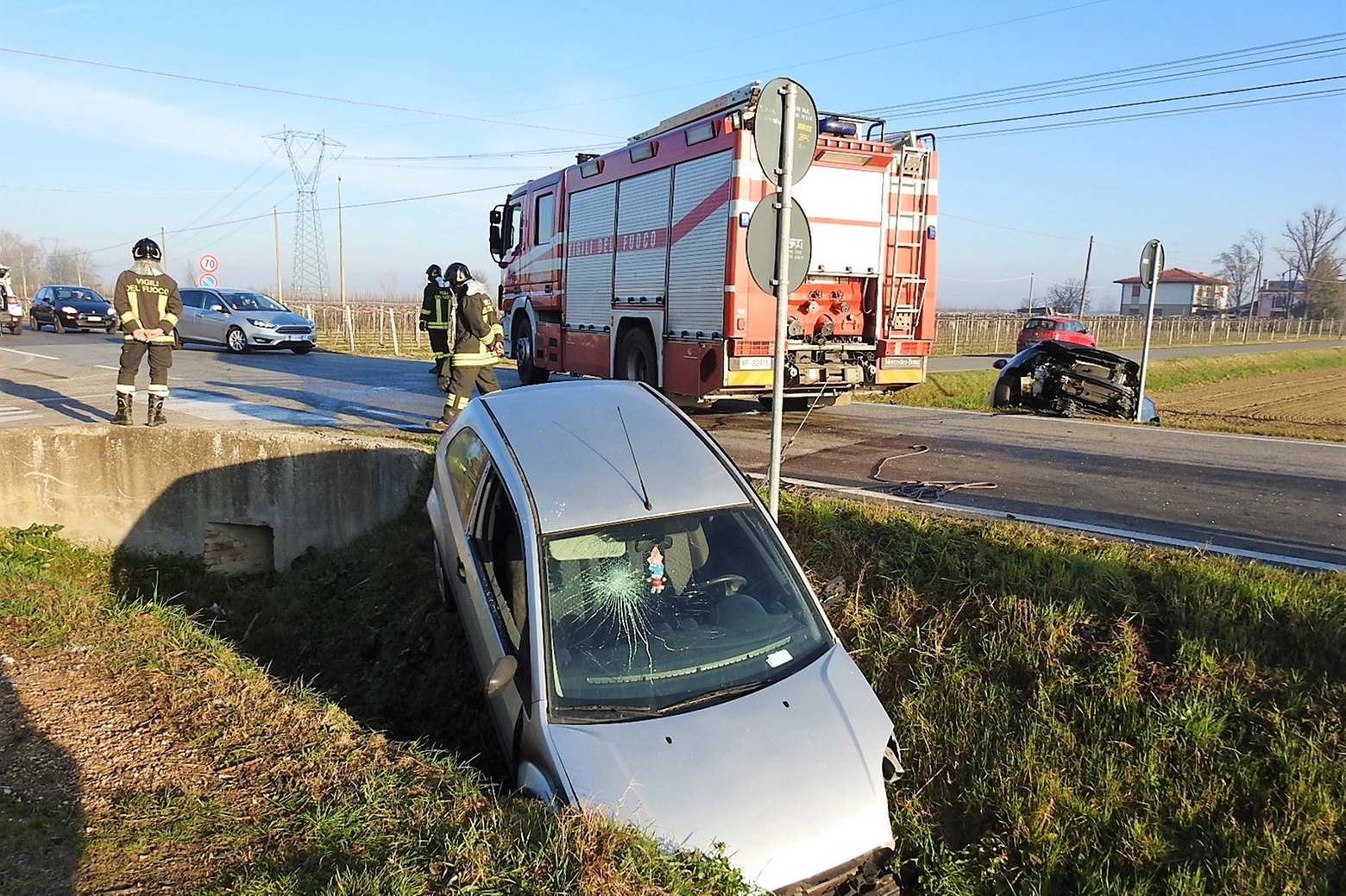 L'incidente si è verificato all'intersezione tra via Tomba e via Sant'Andrea (Scardovi)