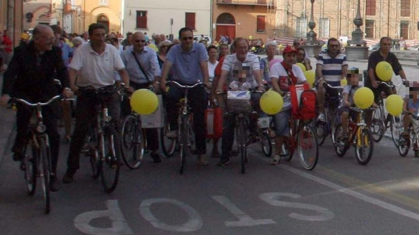 Imola (Bologna), la pedalata della festa di San Cassiano (Foto Isolapress)