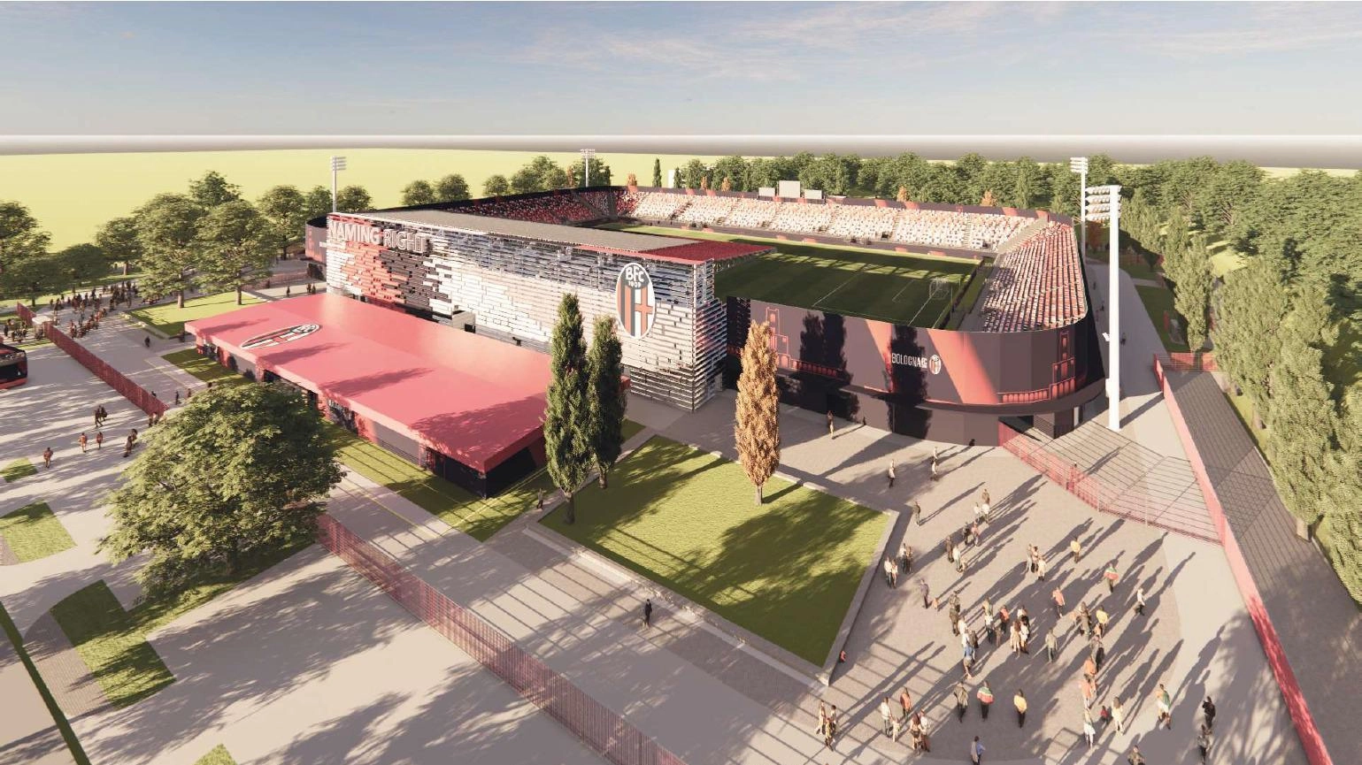 Bologna e Comune svelano  il nuovo stadio temporaneo