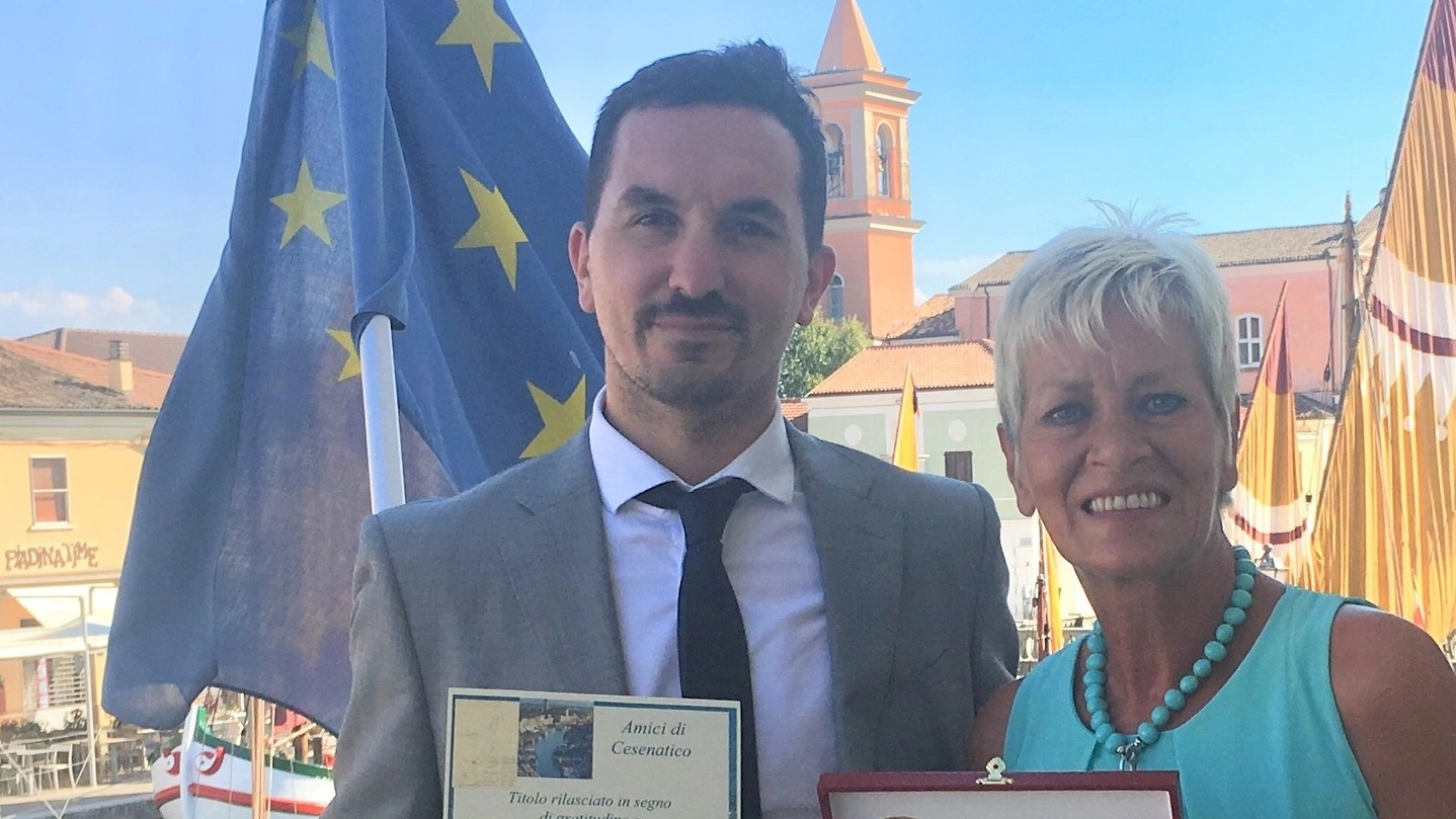 Sabine Eberz con il sindaco Matteo Gozzoli