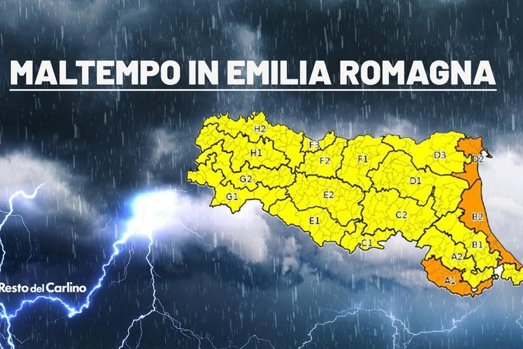 Maltempo, allerta meteo gialla e arancione in Emilia Romagna