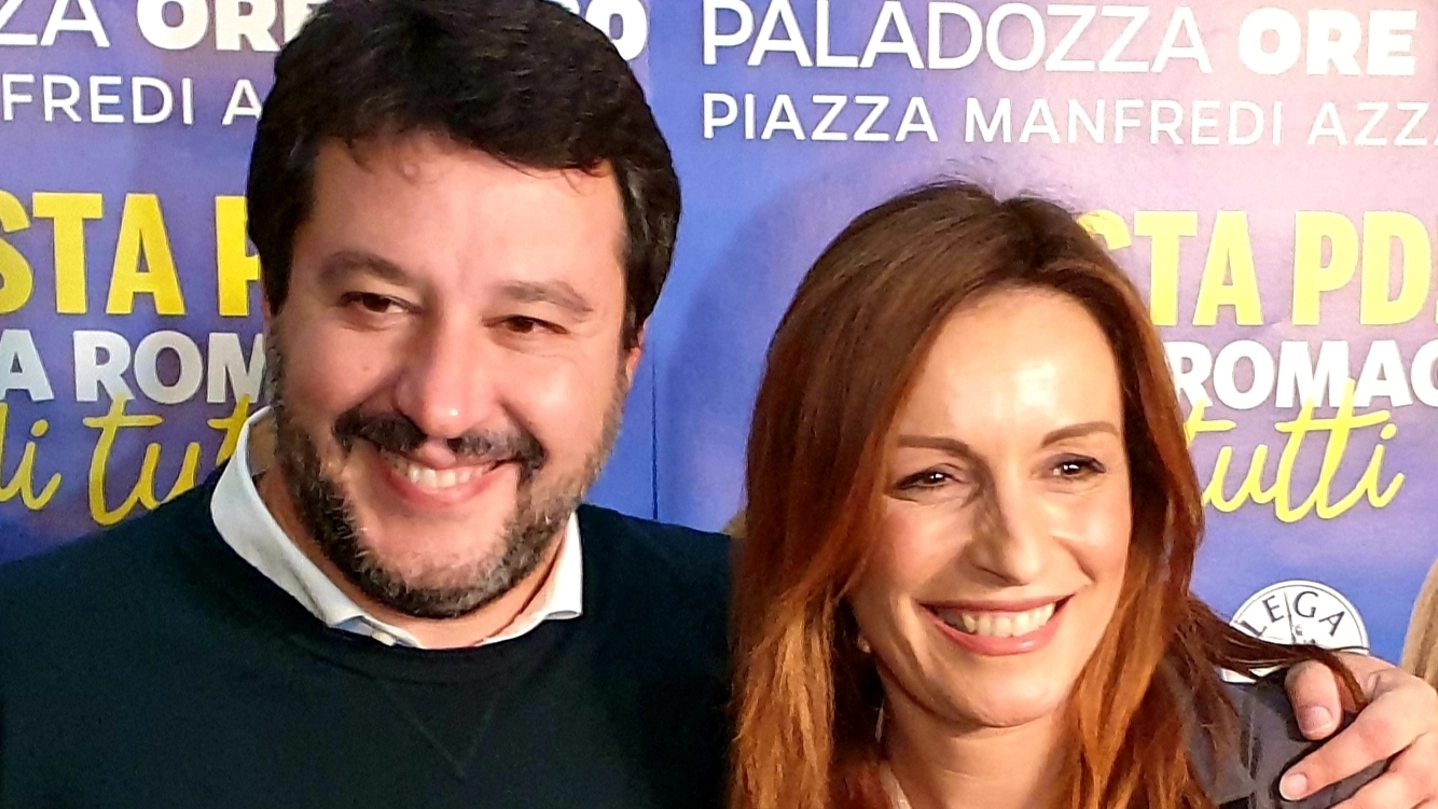 Matteo Salvini e Lucia Borgonzoni
