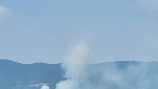 Incendio in Mugello (dalla pagina Facebook del presidente Giani)