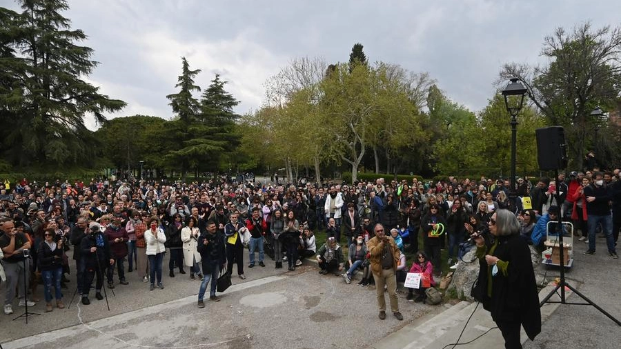 No Paura Day, 200 negazionisti del Covid ai Giardini Margherita (FotoSchicchi)