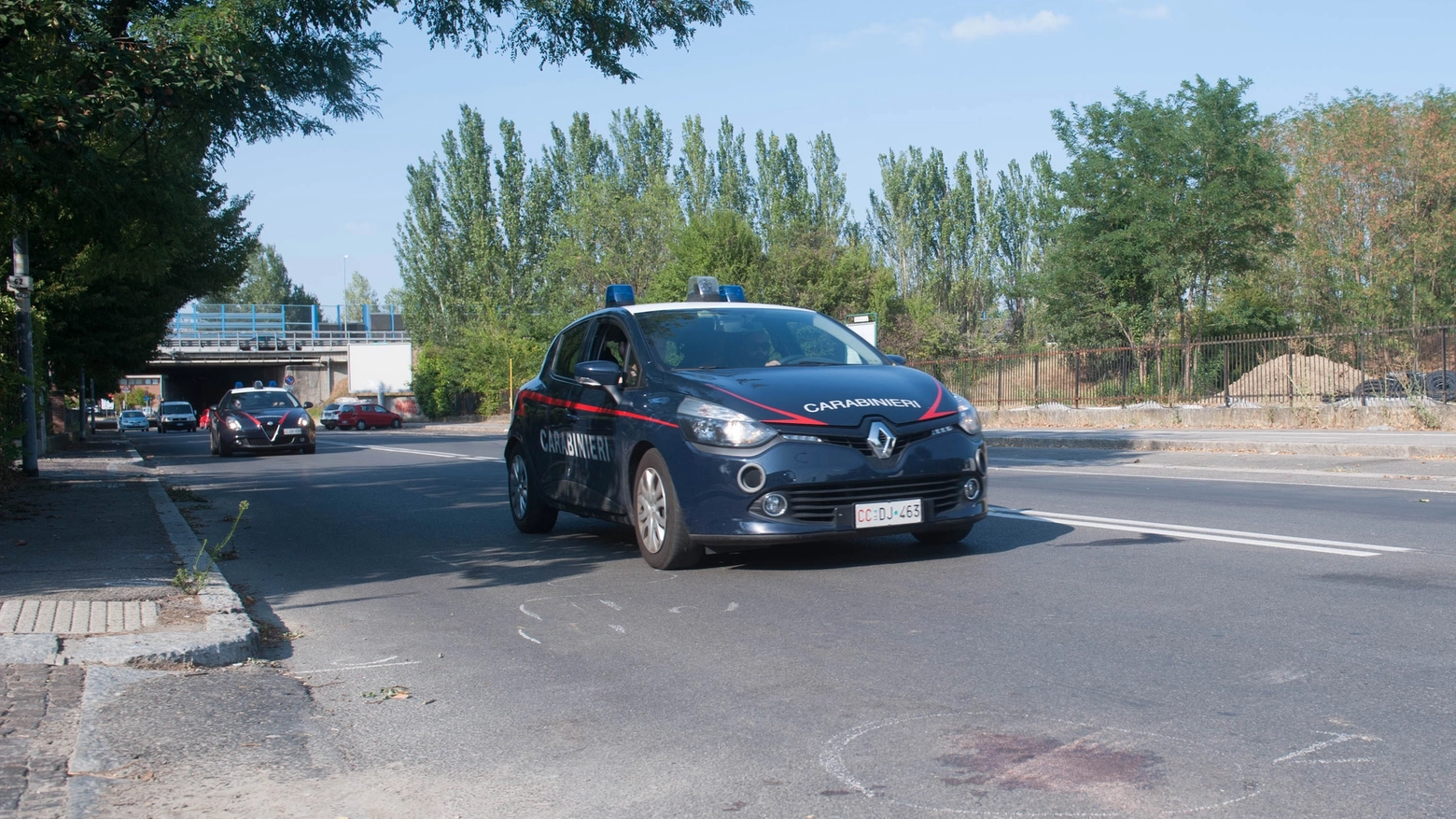 Carabinieri sul luogo dell'incidente (Foto Schicchi)