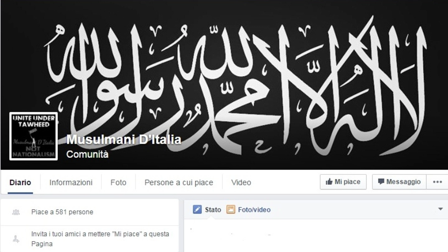 La pagina Facebook denominata ‘Musulmani d’Italia’ da cui sono partiti insulti e minacce a Benedetta Salsi