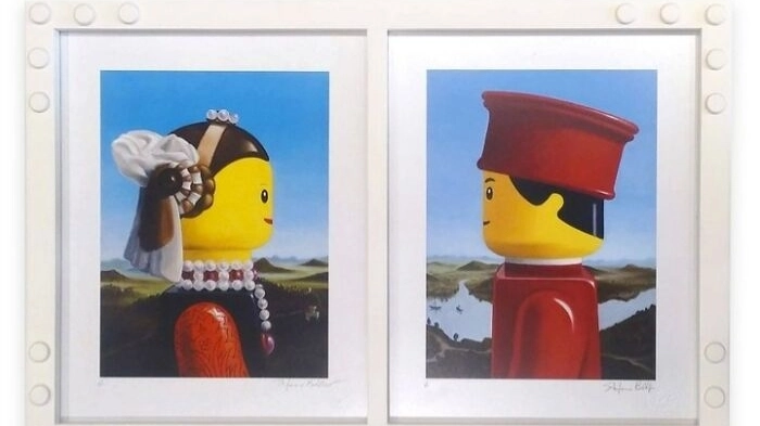 La reinterpretazione in stile Lego dei due duchi di Urbino