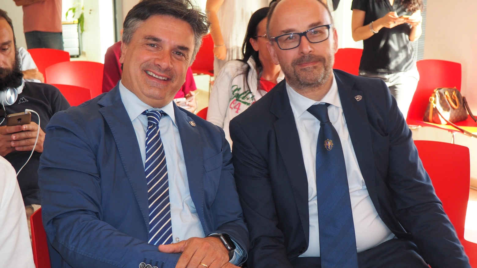 Claudio Pettinari (a destra) con Flavio Corradini (a sinistra)