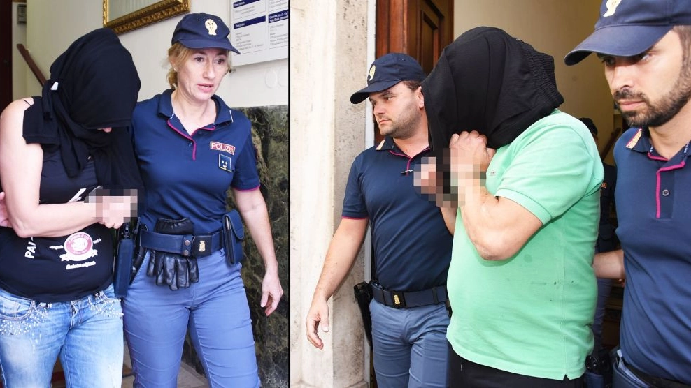 I due, un uomo e una donna, arrestati dalla polizia (foto Migliorini)