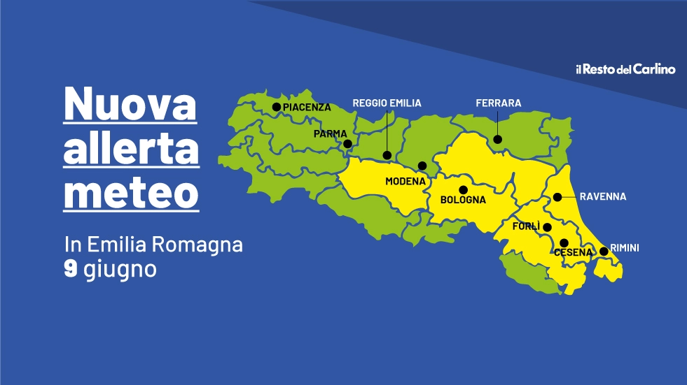 Allerta meteo in Emilia Romagna per il 9 giugno
