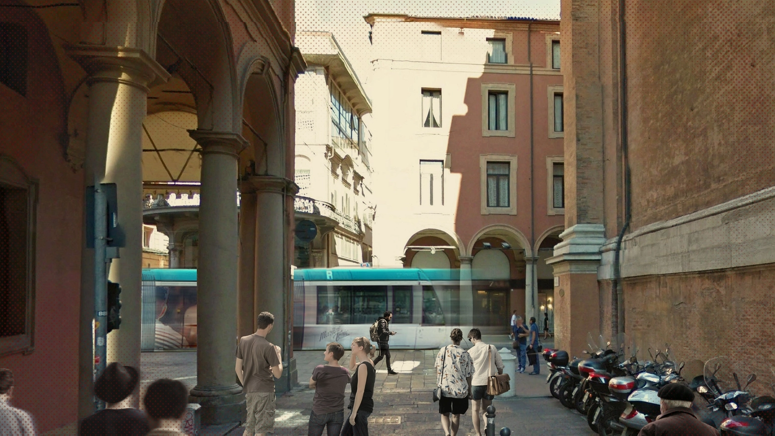 Bologna, il tram in via Indipendenza: il rendering