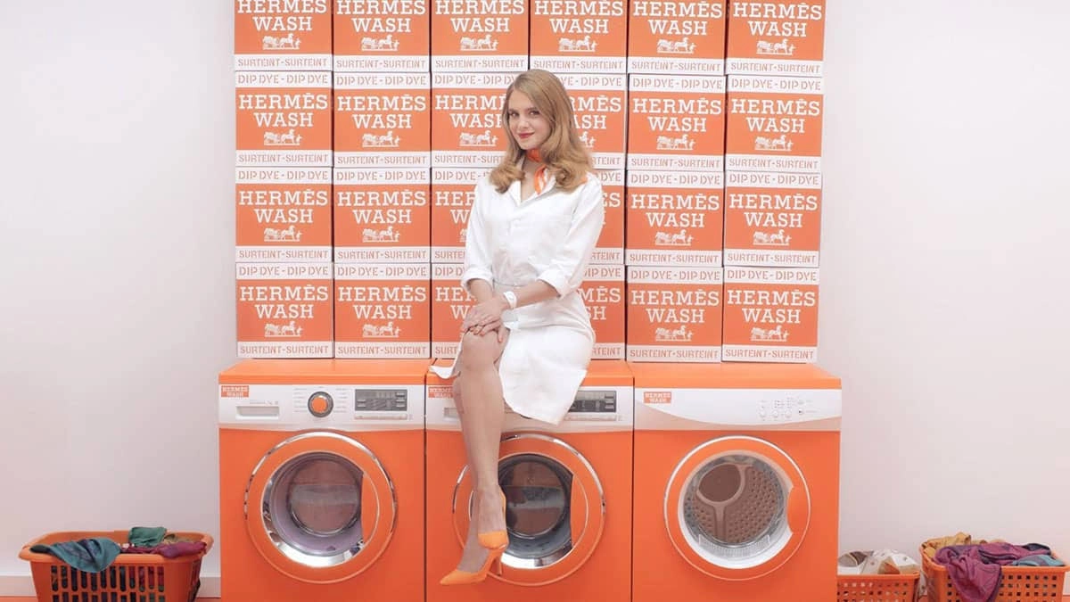 In foto le eccentriche lavatrici ‘HermésMatic’