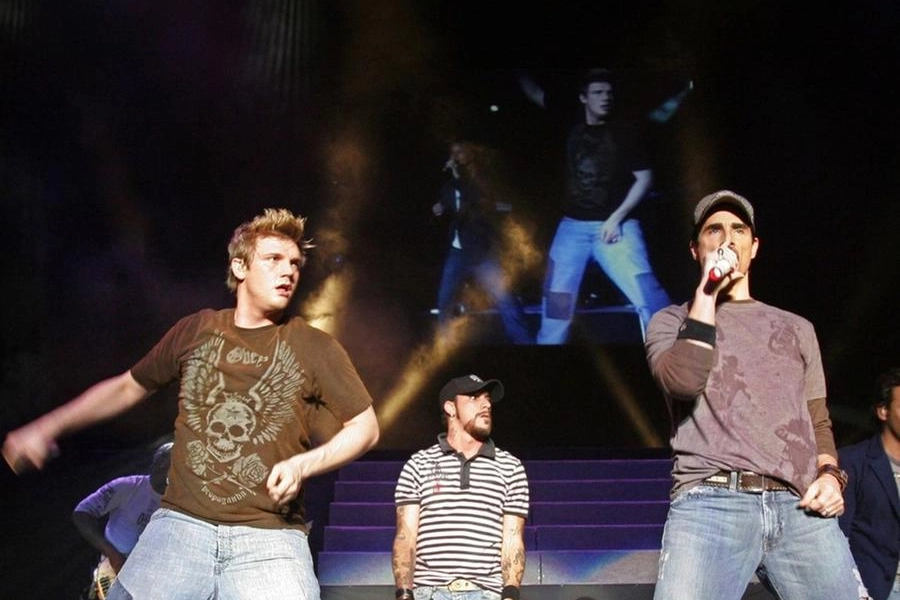 I Backstreet Boys in una foto d’archivio; la band è in tournée da oltre due anni