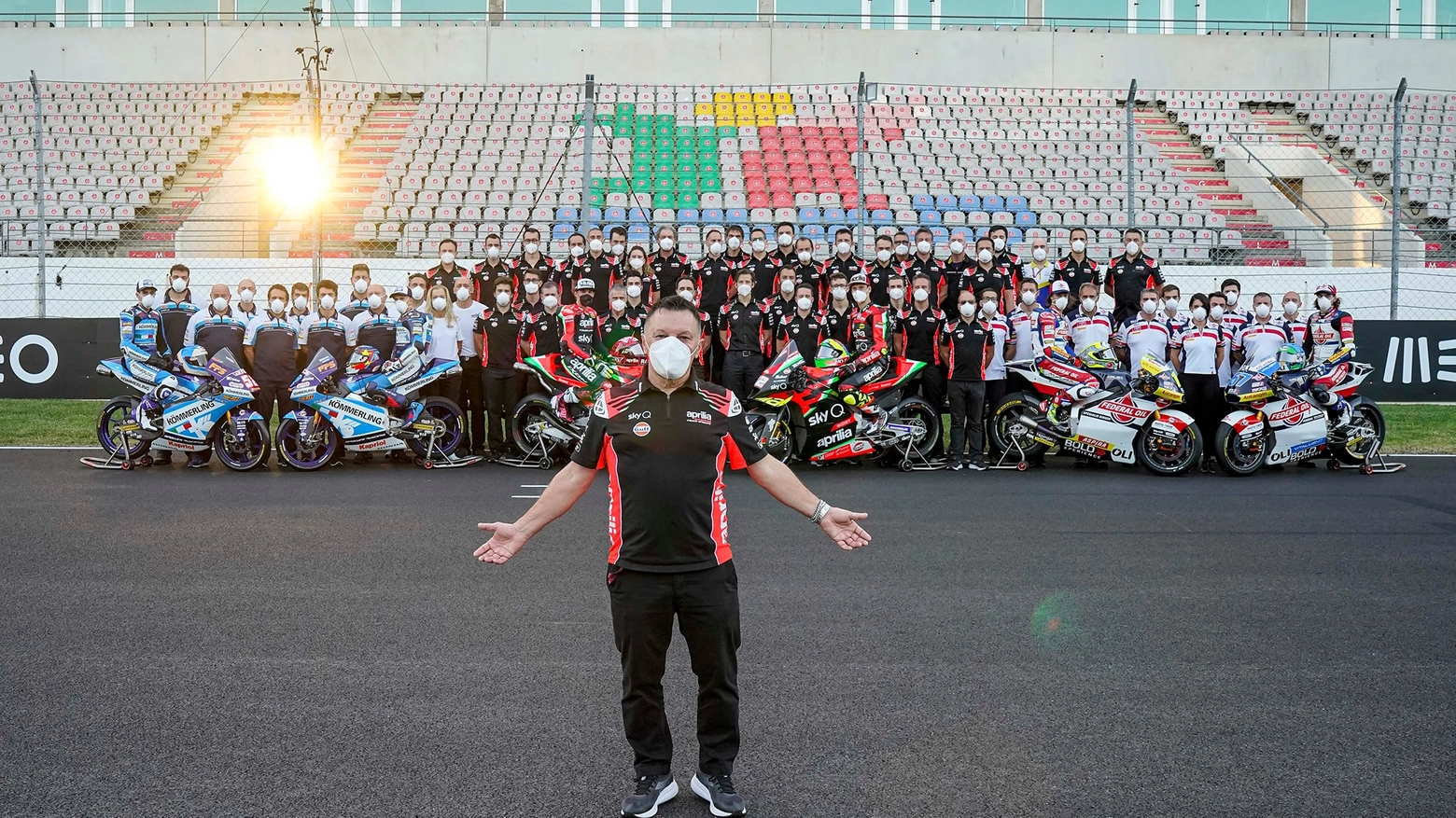 Il Gresini Racing al gran completo con le tre squadre di MotoGp, Moto2 e Moto3