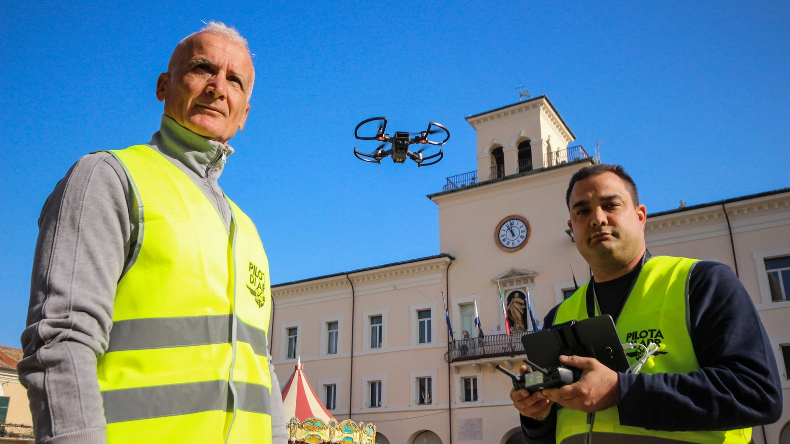 Il drone utilizzato dal comune di Cervia