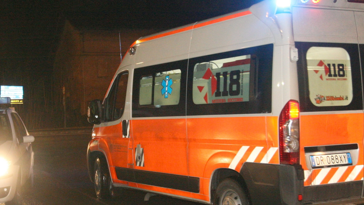 L'ambulanza sul posto