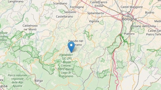 Modena, l'epicentro del terremoto del 6 novembre 2017 (Ingv)