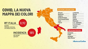 Zona arancione e rossa: promosse Emilia Romagna, Toscana e Lombardia. Rt Italia a 0,92