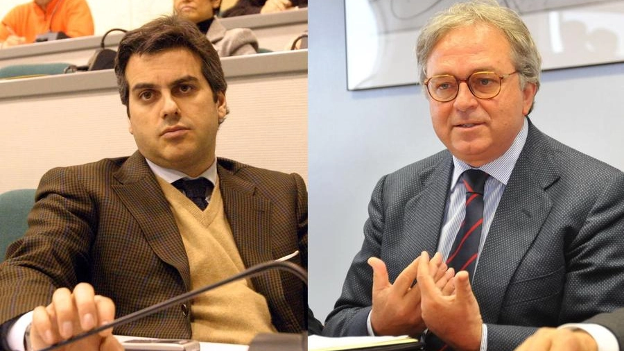 Da sinistra l'ex vice presidente dell'Assemblea legislativa Giacomo Bugaro e l'ex presidente della Regione Gian Mario Spacca