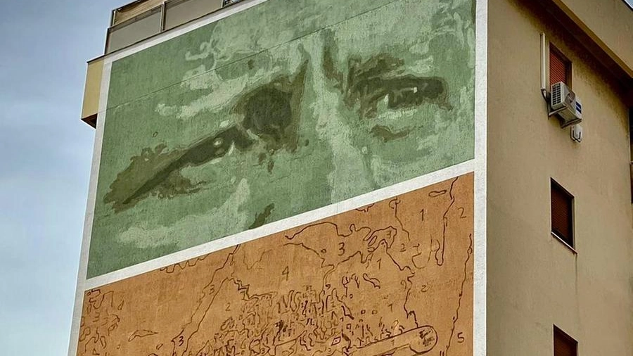 Palermo, un murales dedicato a Paolo Borsellino (Dire)