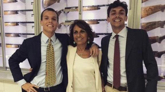 Giovanna Benelli con i due nipoti Edoardo e Giovanni