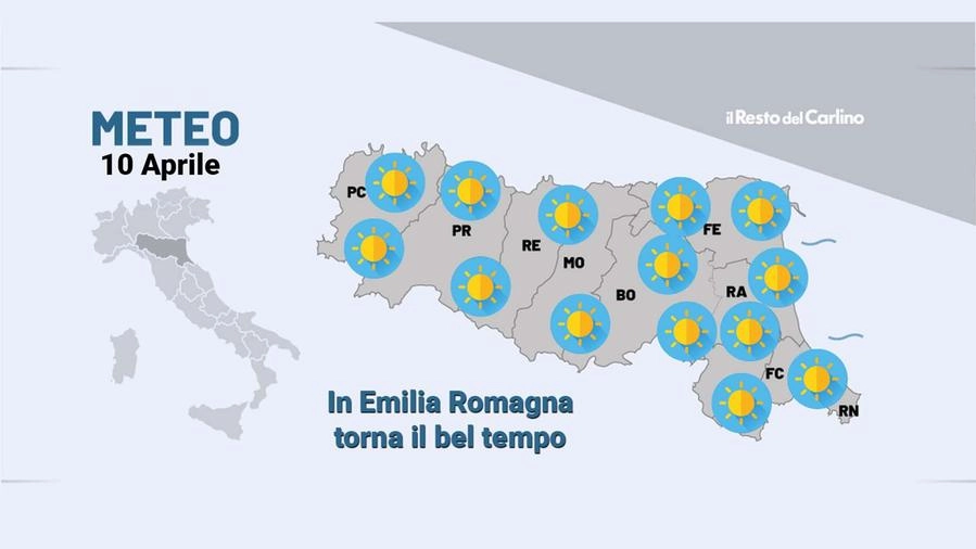 Previsioni meteo in Emilia Romagna di oggi 10 aprile