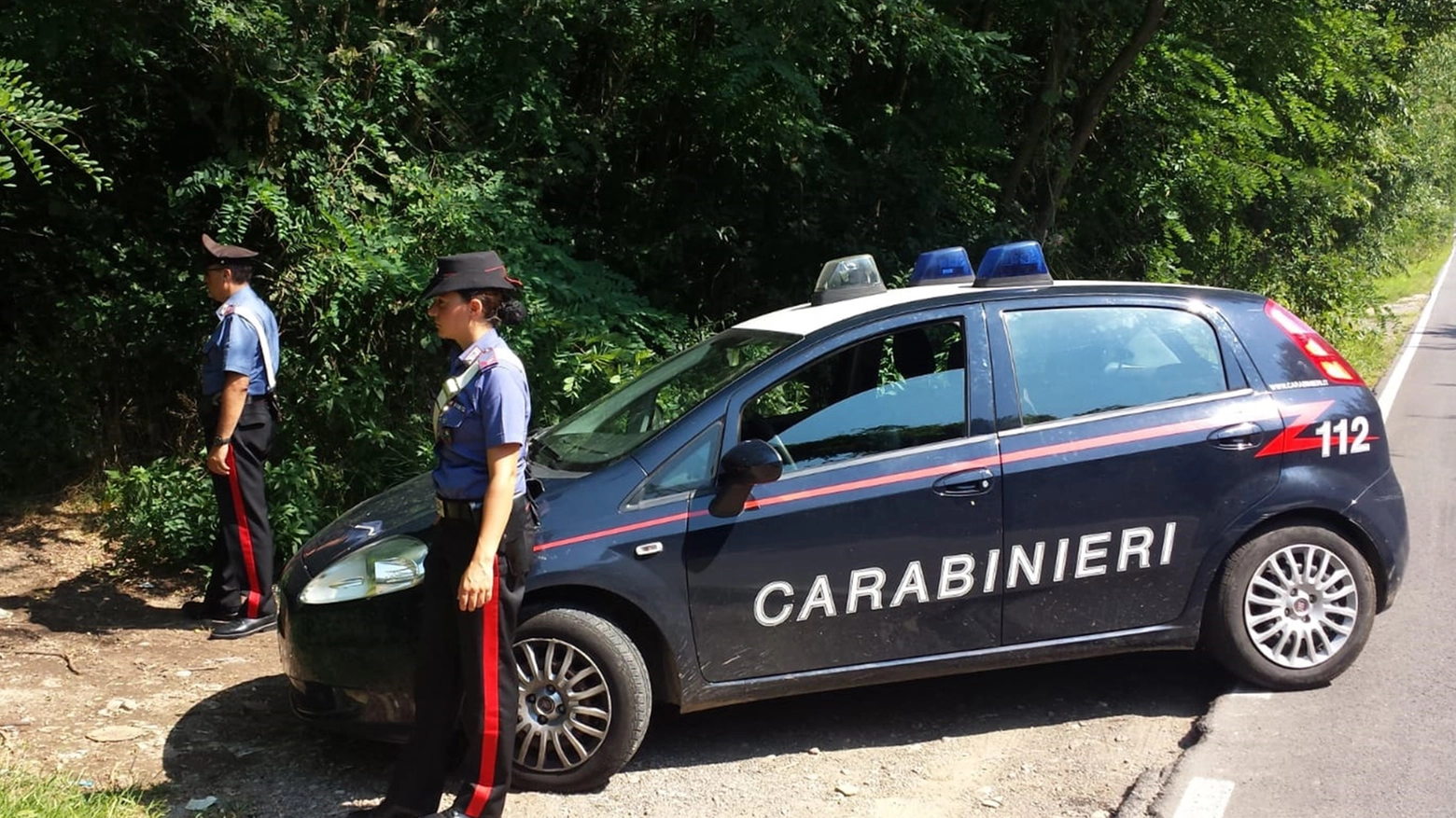 Anche i carabinieri impegnati nelle ricerche