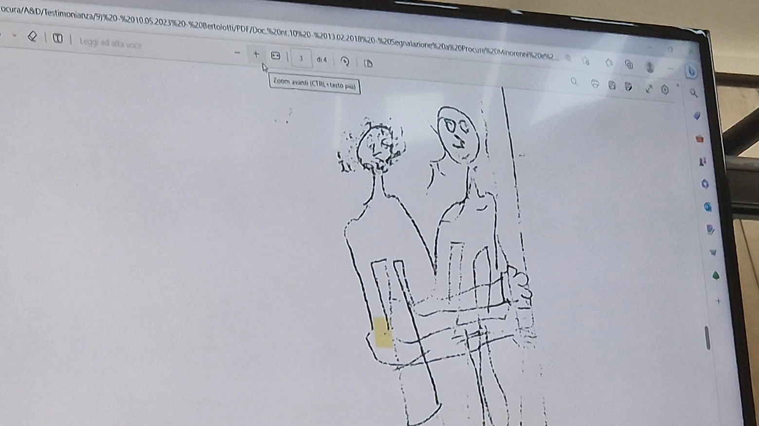 Il disegno e la bambina  In aula la ricostruzione  del ’caso-pilota’  che inguaia i servizi