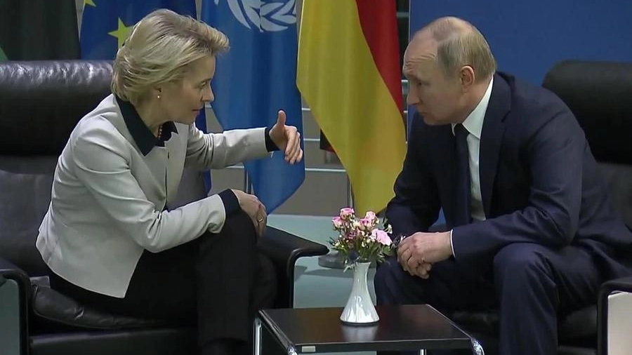 Ursula von der Leyen con Vladimir Putin