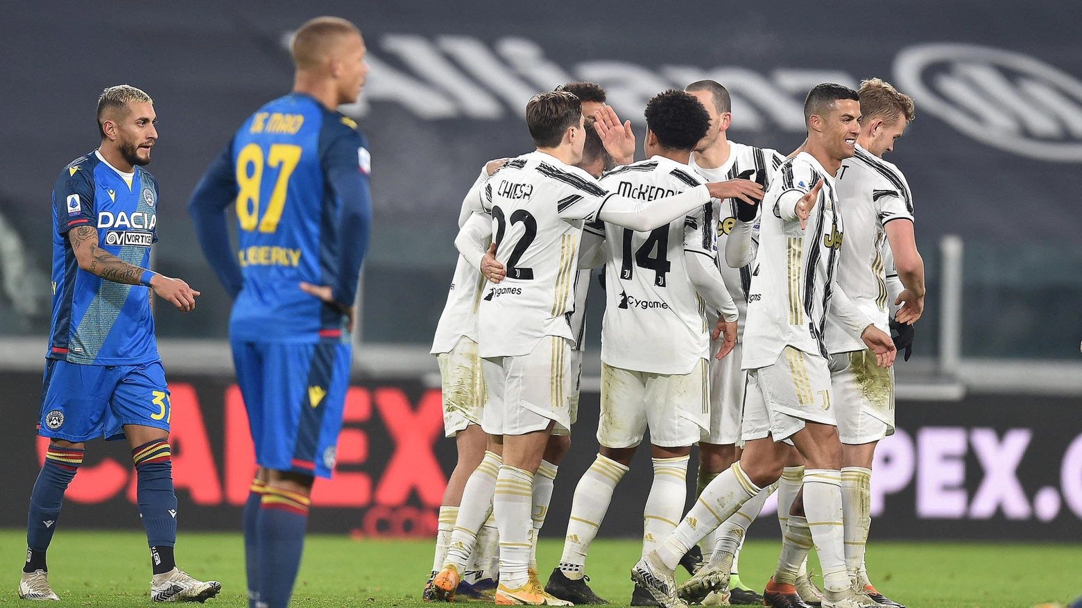 L'esultanza della Juventus 