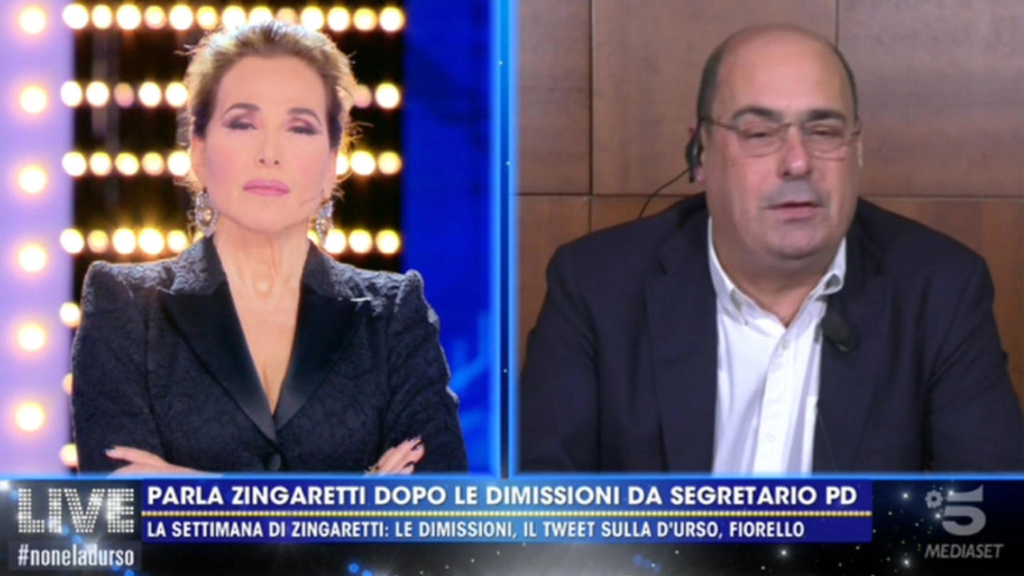 Nicola Zingaretti ospite da Barbara D'Urso