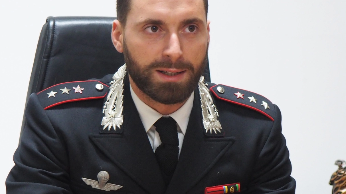 Il capitano Roberto Nicola Cara, comandante dei carabinieri della Compagnia di Camerino