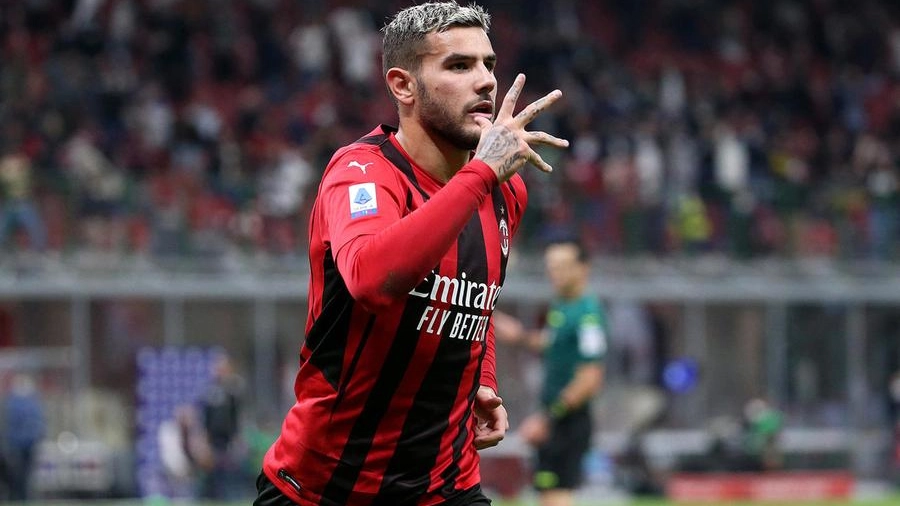 Milan-Venezia 2-0, Hernandez festeggia dopo il gol (Ansa)