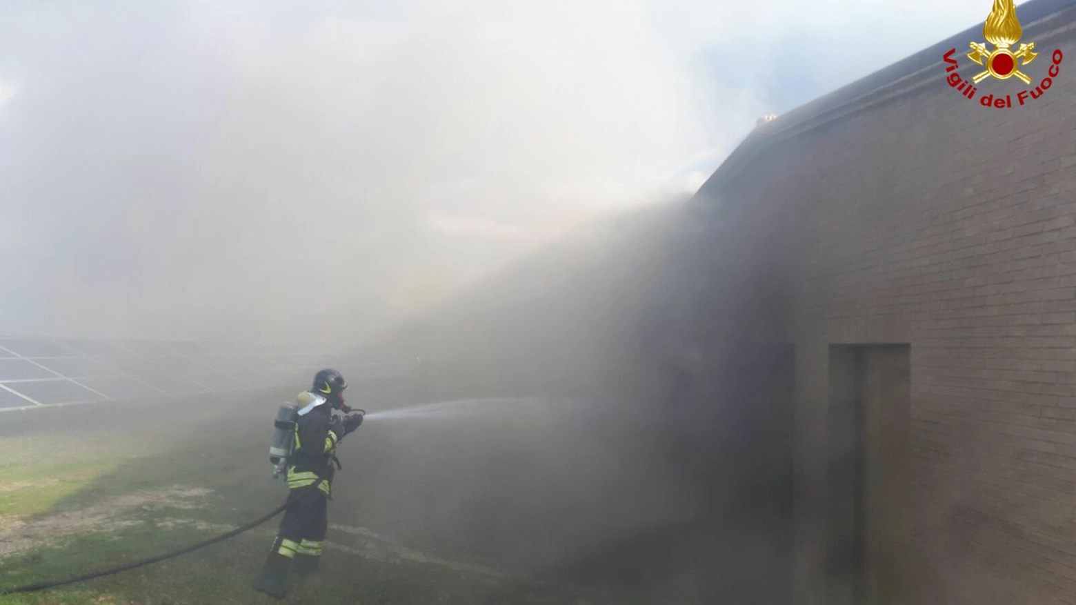 L'incendio a Fermignano