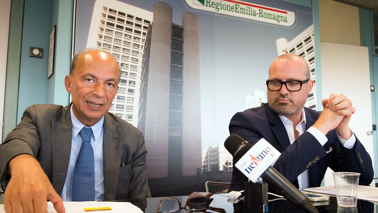 L’assessore Sergio Venture e il presidente della Regione, Stefano Bonaccini (FotoSchicchi)