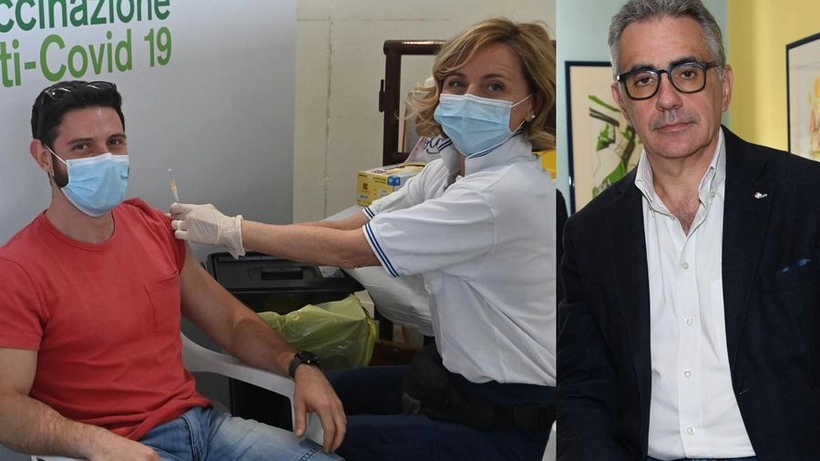 Il professor Fabrizio Pregliasco (a destra): "Tanti hanno capito che vaccinarsi è vivere" 