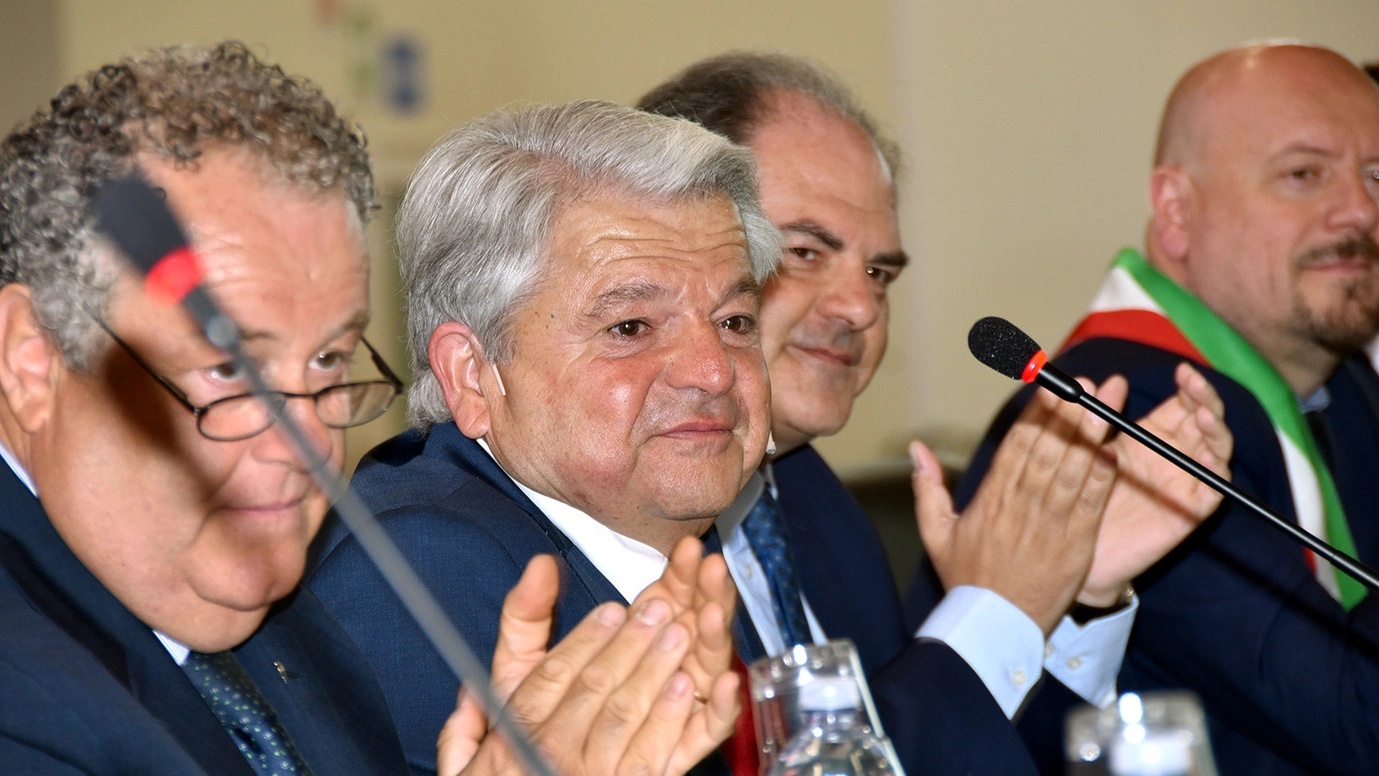 Massimo Bulbi, Giancarlo Guidi, il sottosegretario Castiglione e Davide Drei