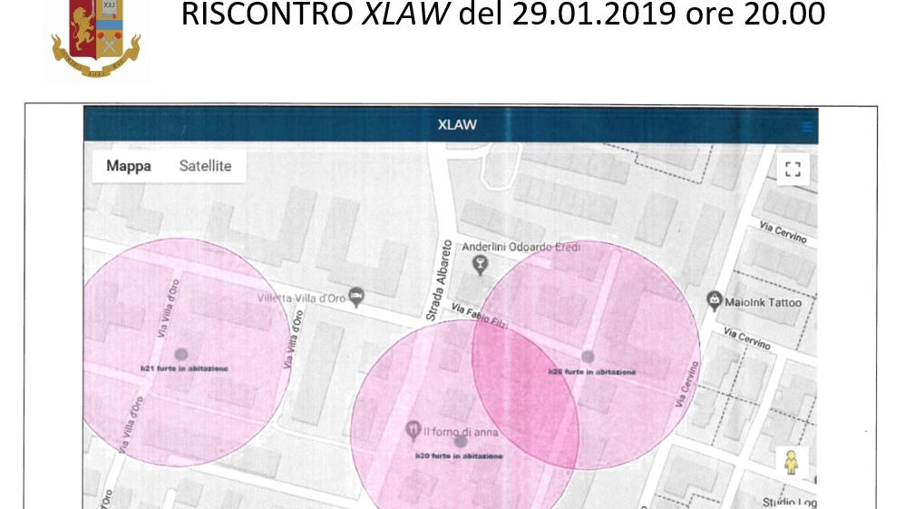 Modena, ecco Xlaw: il software che prevede i furti